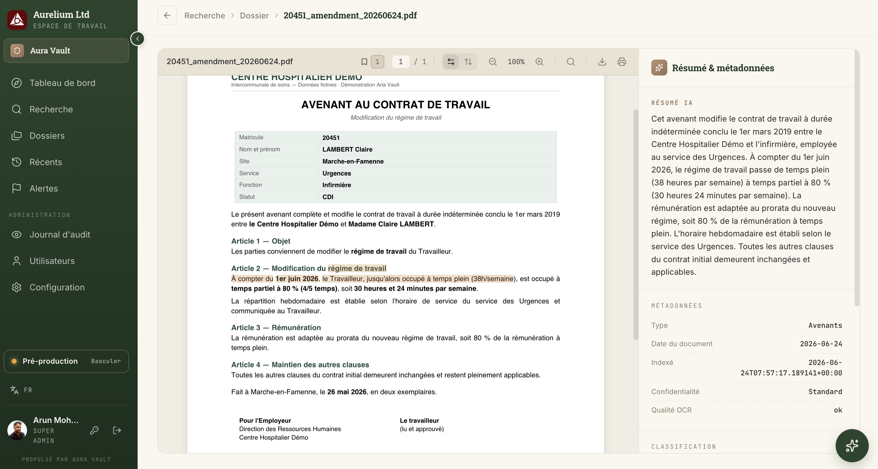 Document with AI summary and citations
